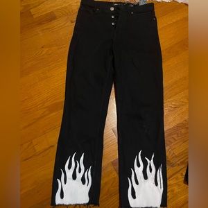 Zara hand painted jeans